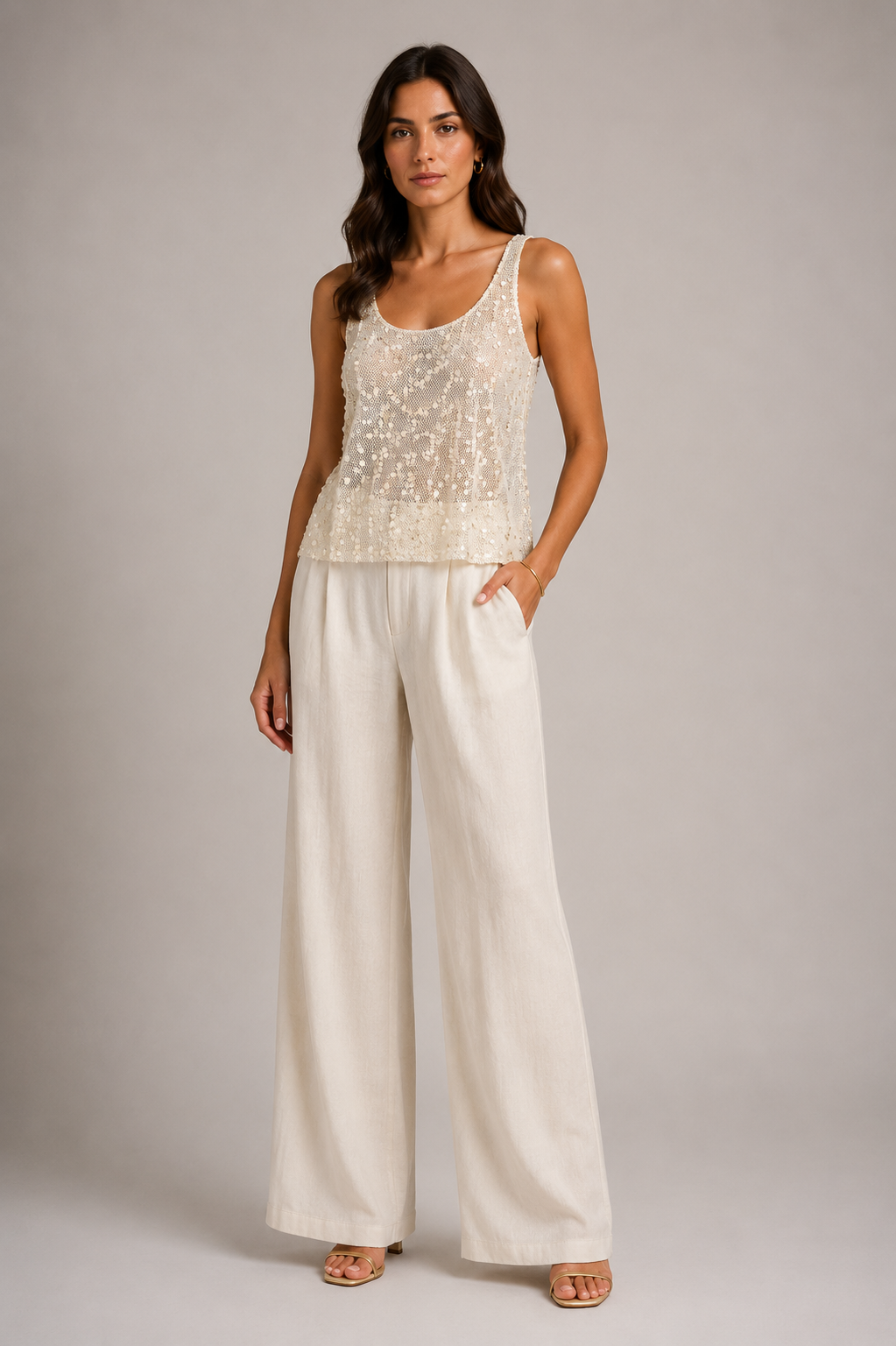 Mesh Top with Sequins