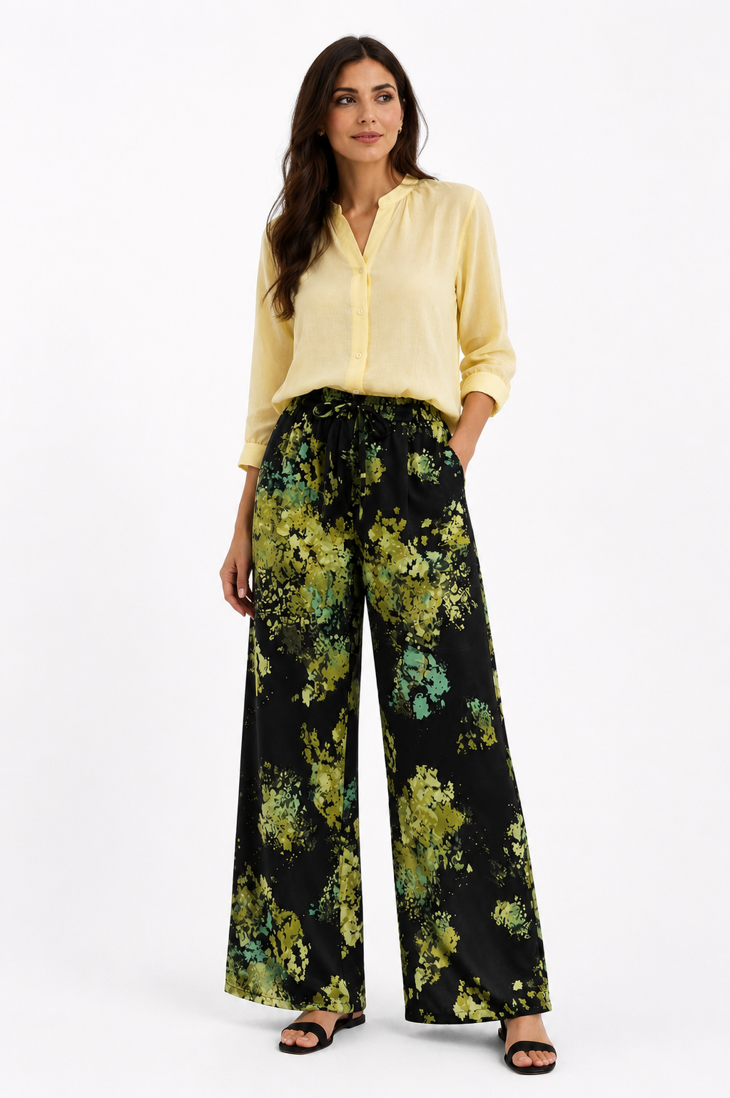 Satin Printed Dress Pants - WP112007