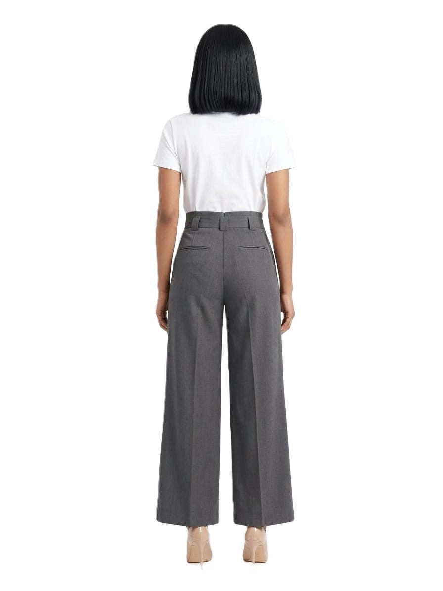 Wide Leg Pants with Belt Loops - 112011