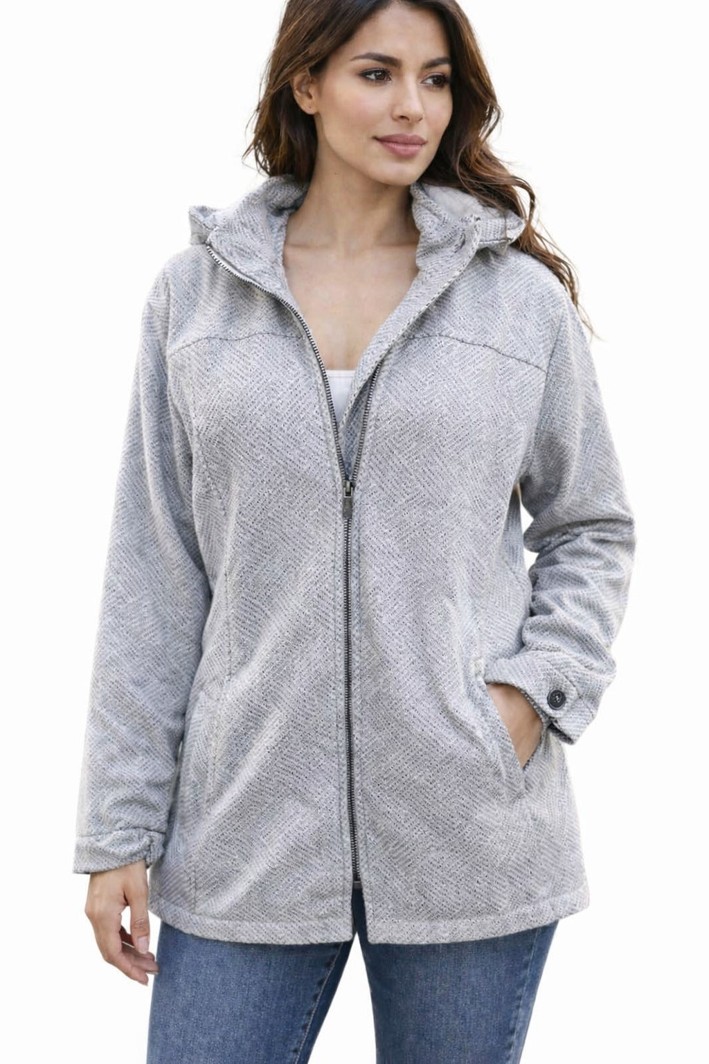 fur-lined jacket - 700