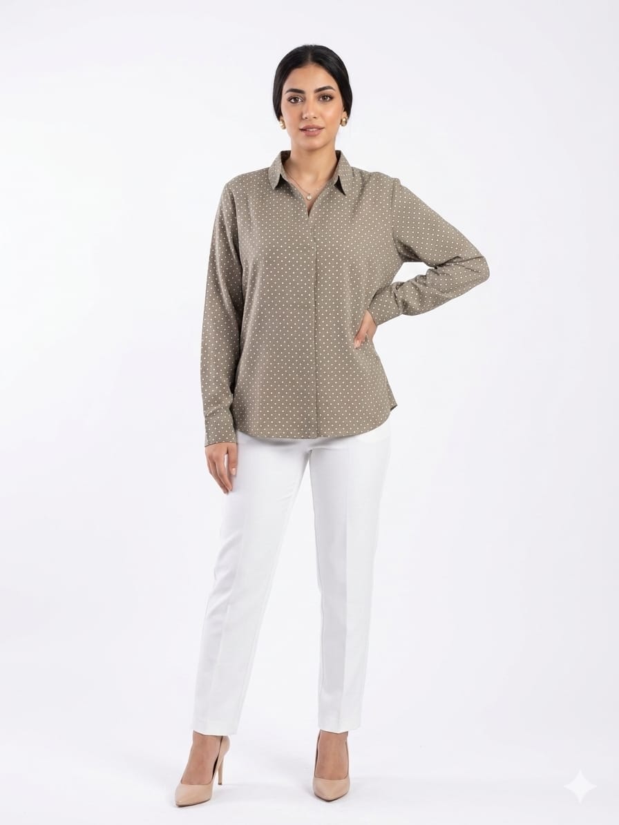 Polka Dot Classic Shirt - 204Q