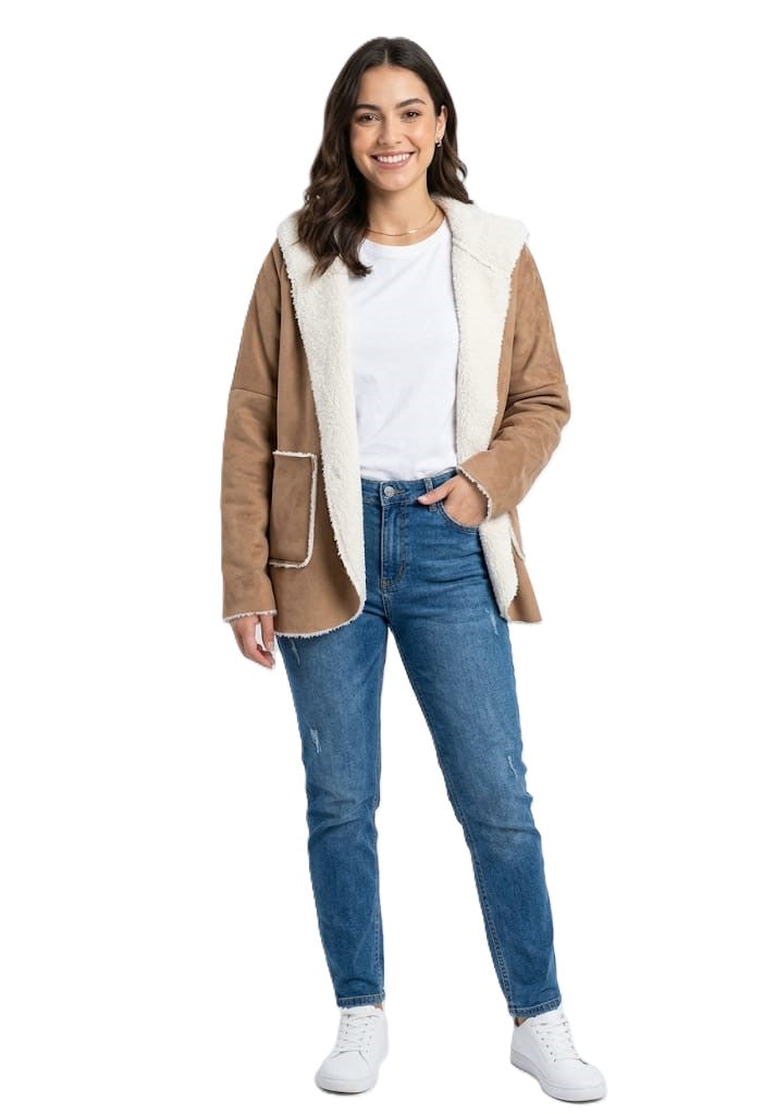 Fleece Lined Hooded Jacket - 560k