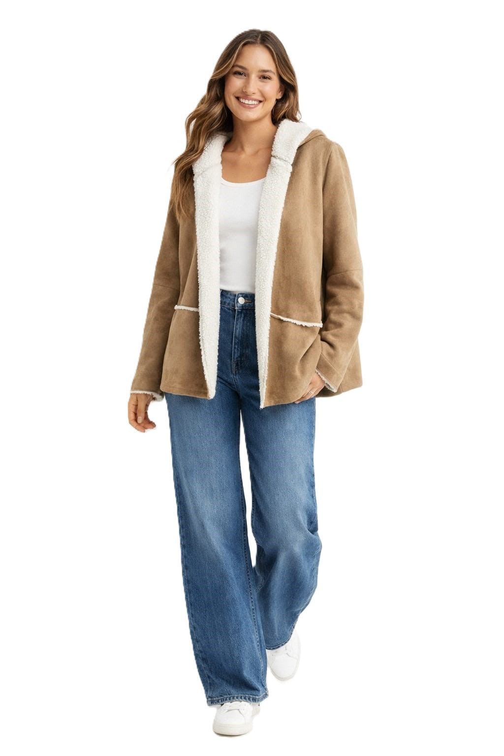 Fleece Lined Hooded Jacket - 560k
