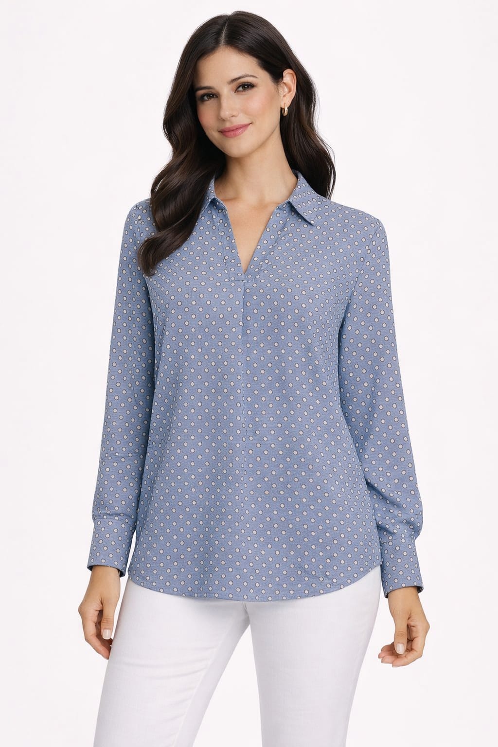 Dotted Light Blue Shirt - 204Q