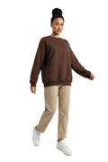 Basic Oversized Sweatshirt – Brown - AY23