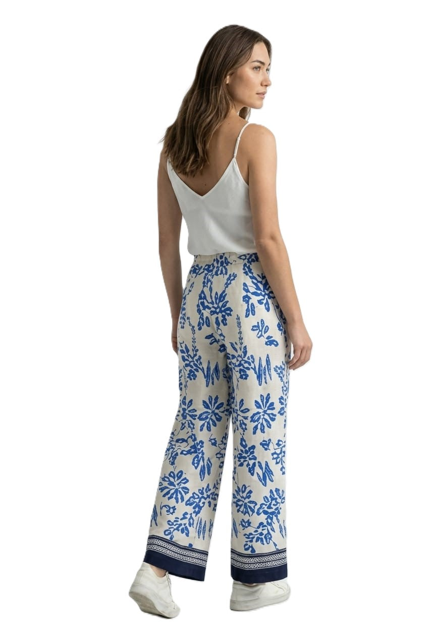 Printed Wide Leg Pants - 112016