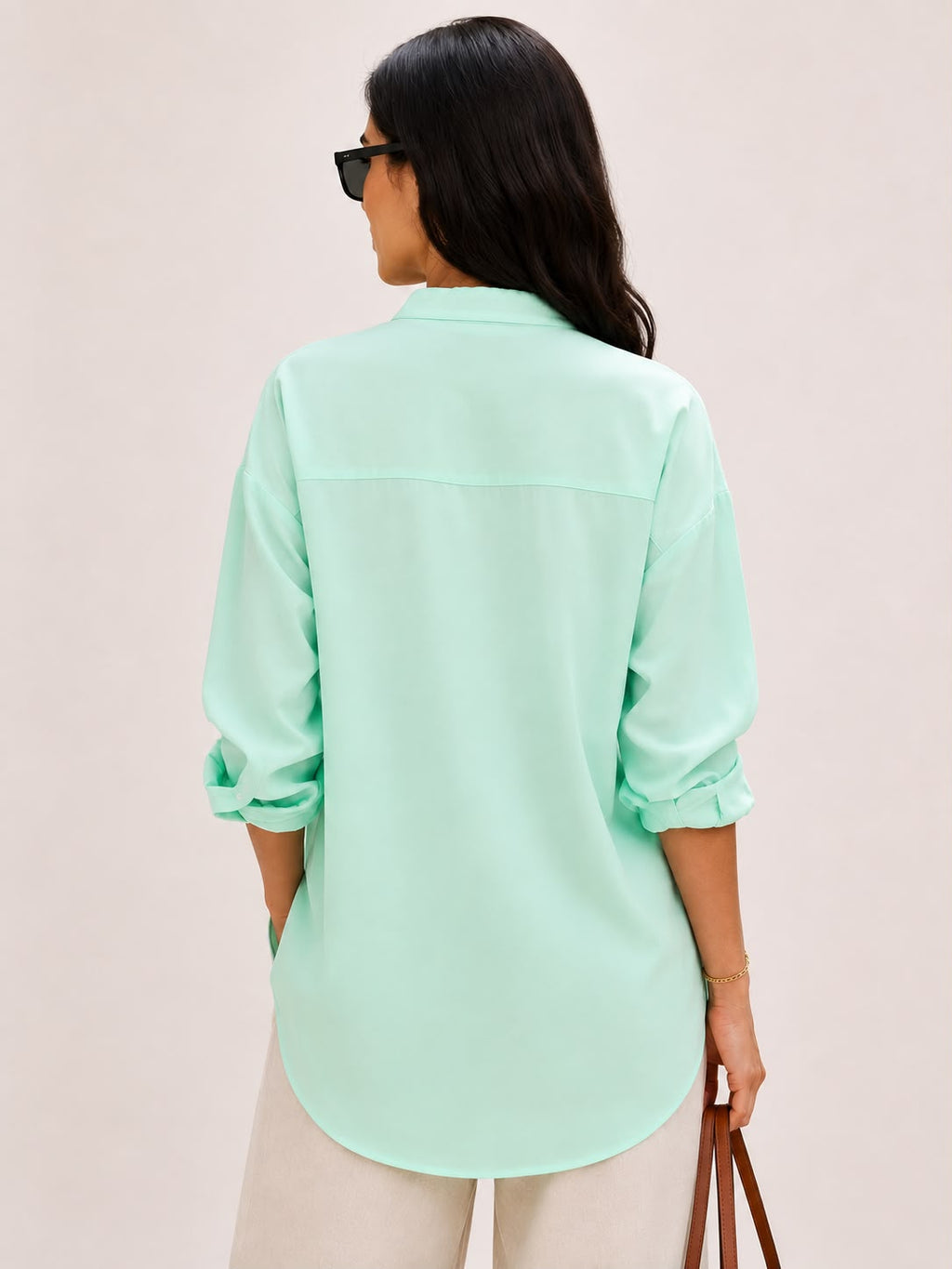 Loose Two Pocket Blouse – Mint- 110001