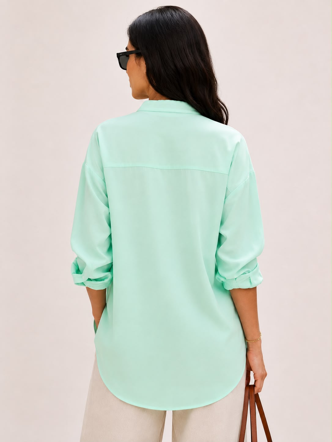 Loose Two Pocket Blouse – Mint- 110001