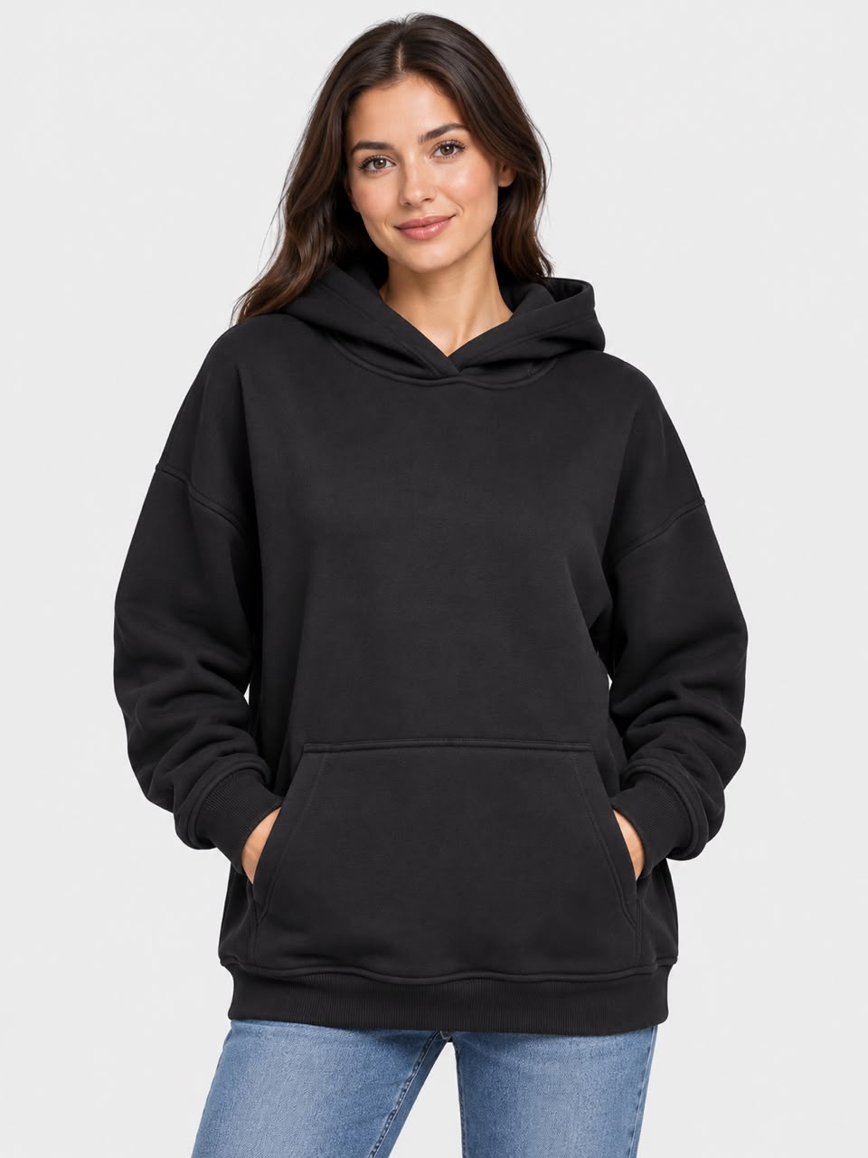 Oversized Hoodie - Black - CH11001
