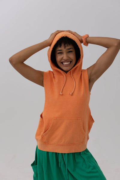 Sleeveless Hooded Sweatshirt - 253001