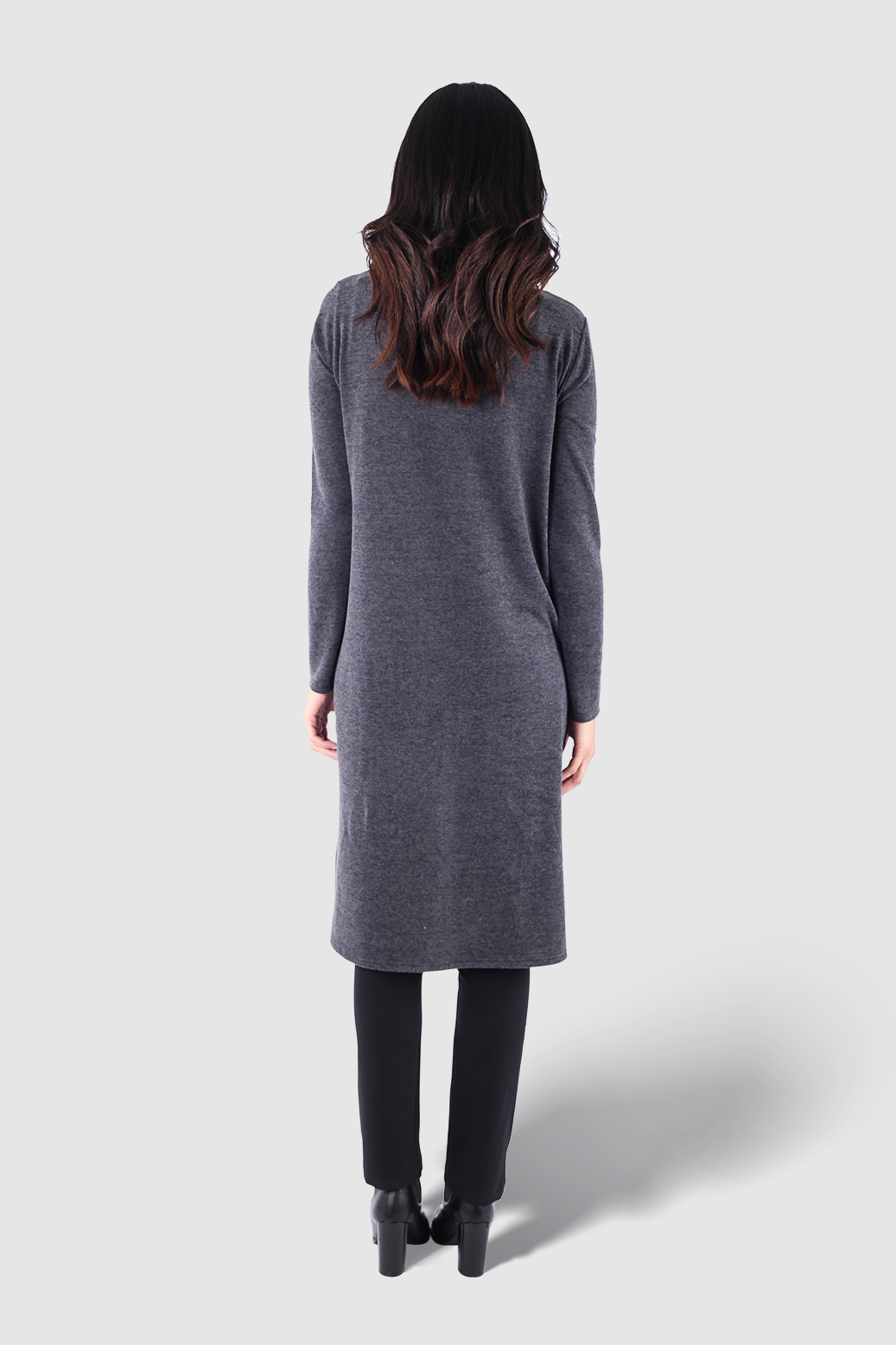 Basic Long Knitted Jacket - 140009-1