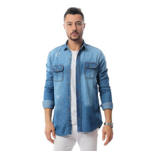 Long Sleeve Denim Shirt -110406003