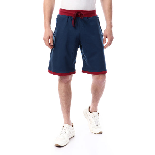 Men Contrast Trim Shorts -110502004