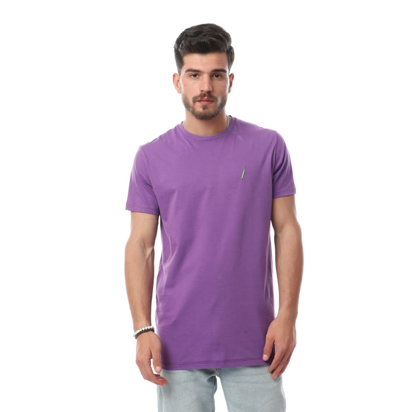 Contrast Logo Basic Tshirt For Men -110504004