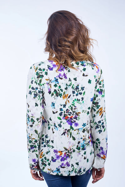 Tie Sleeve Loose Blouse - 110043