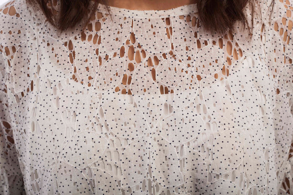 Dotted Lace Blouse - B1125