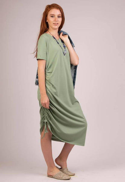 Long T-shirt Dress with Cord - Sb2112