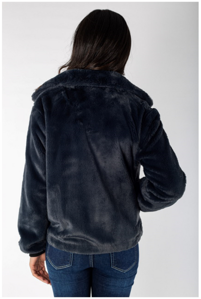 Fur Jacket with Zipper - 150001