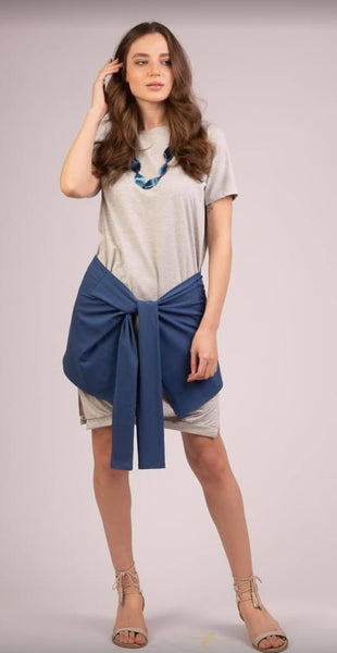 Short T-shirt Dress with Slits - S2115