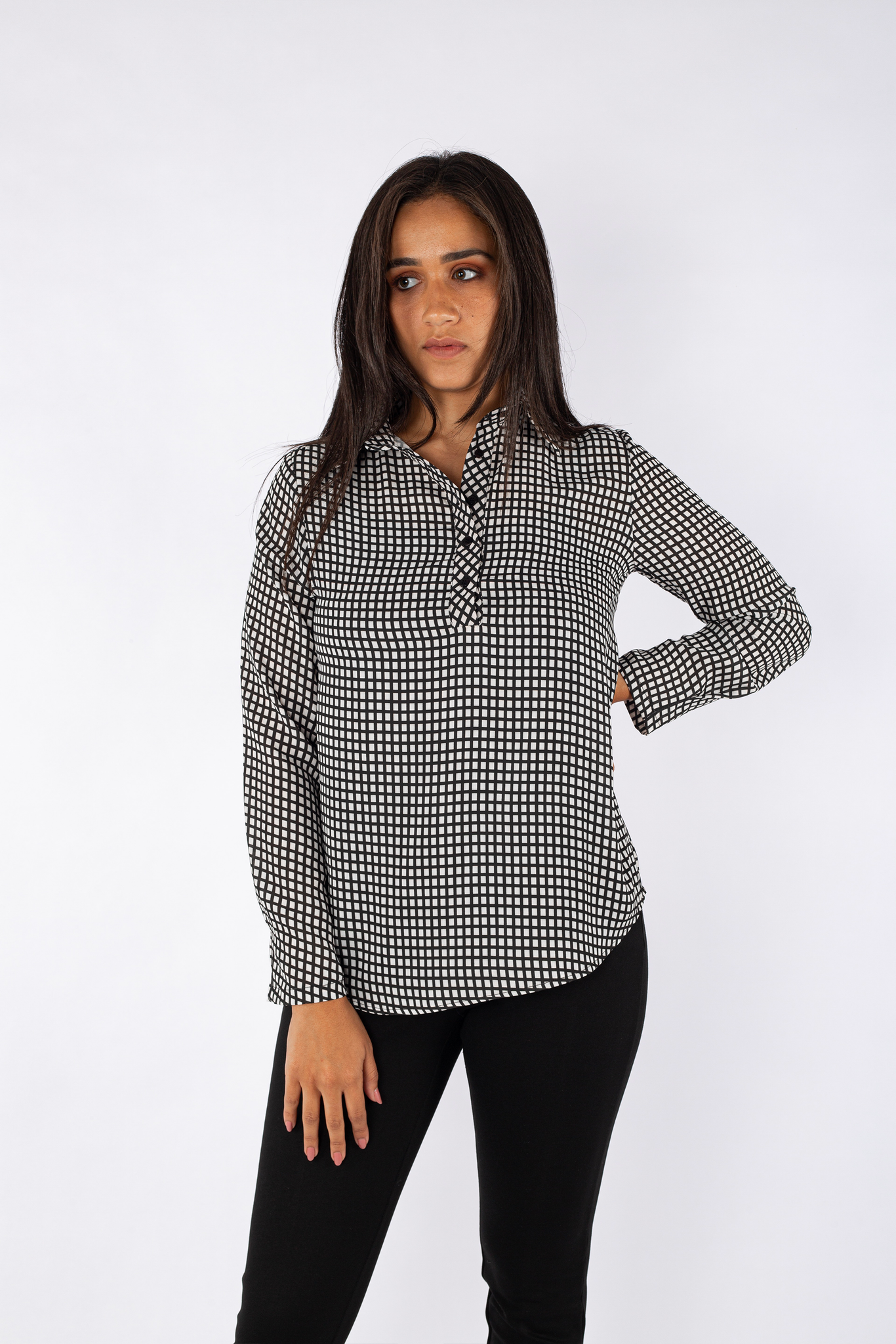 Small Checkered Blouse - 110019