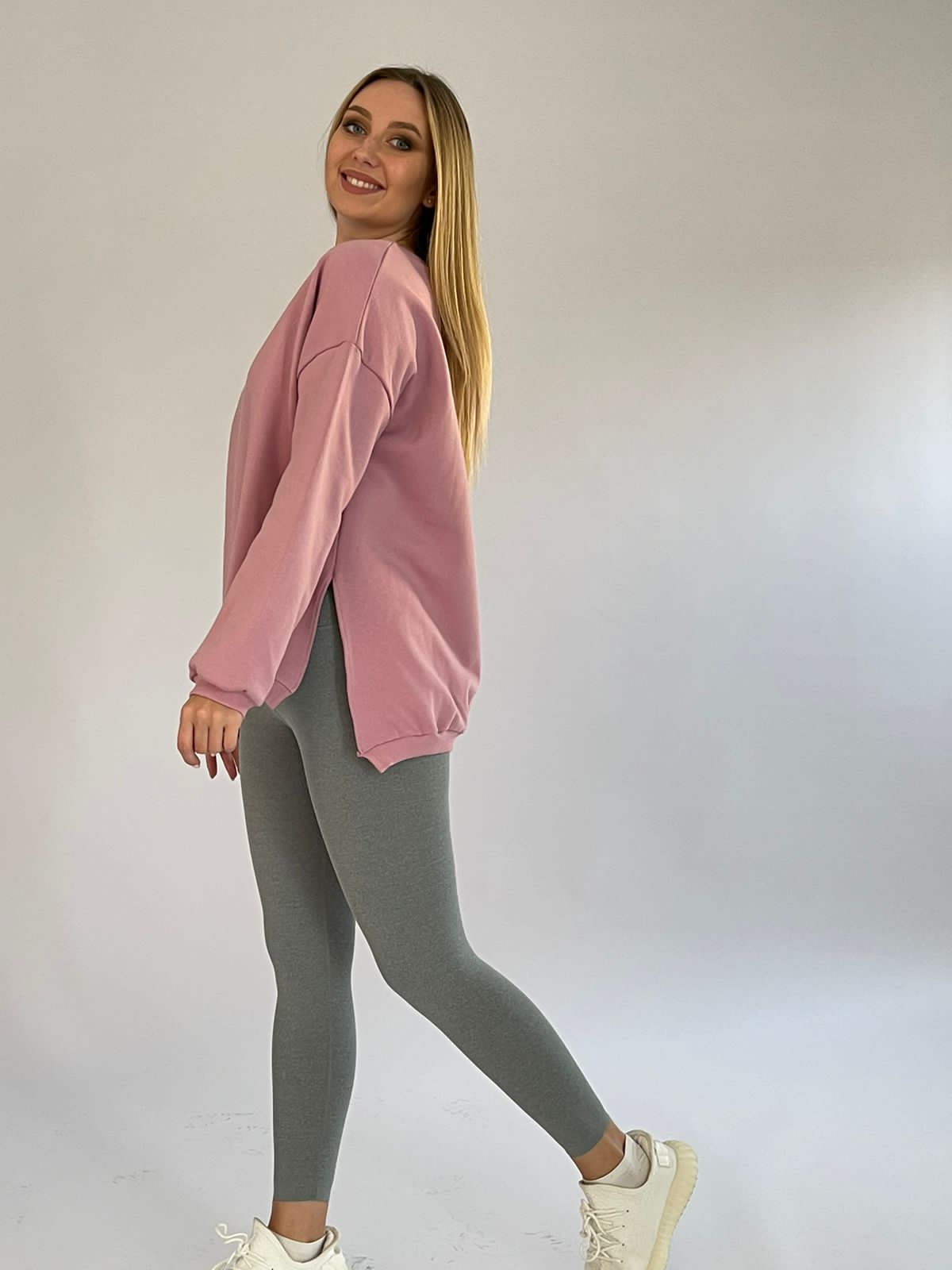 Old Pink Long oversized sweatshirt - 22SS2