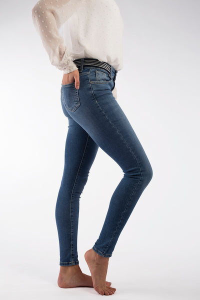 Dot -Elastic Waist Denim - 912164