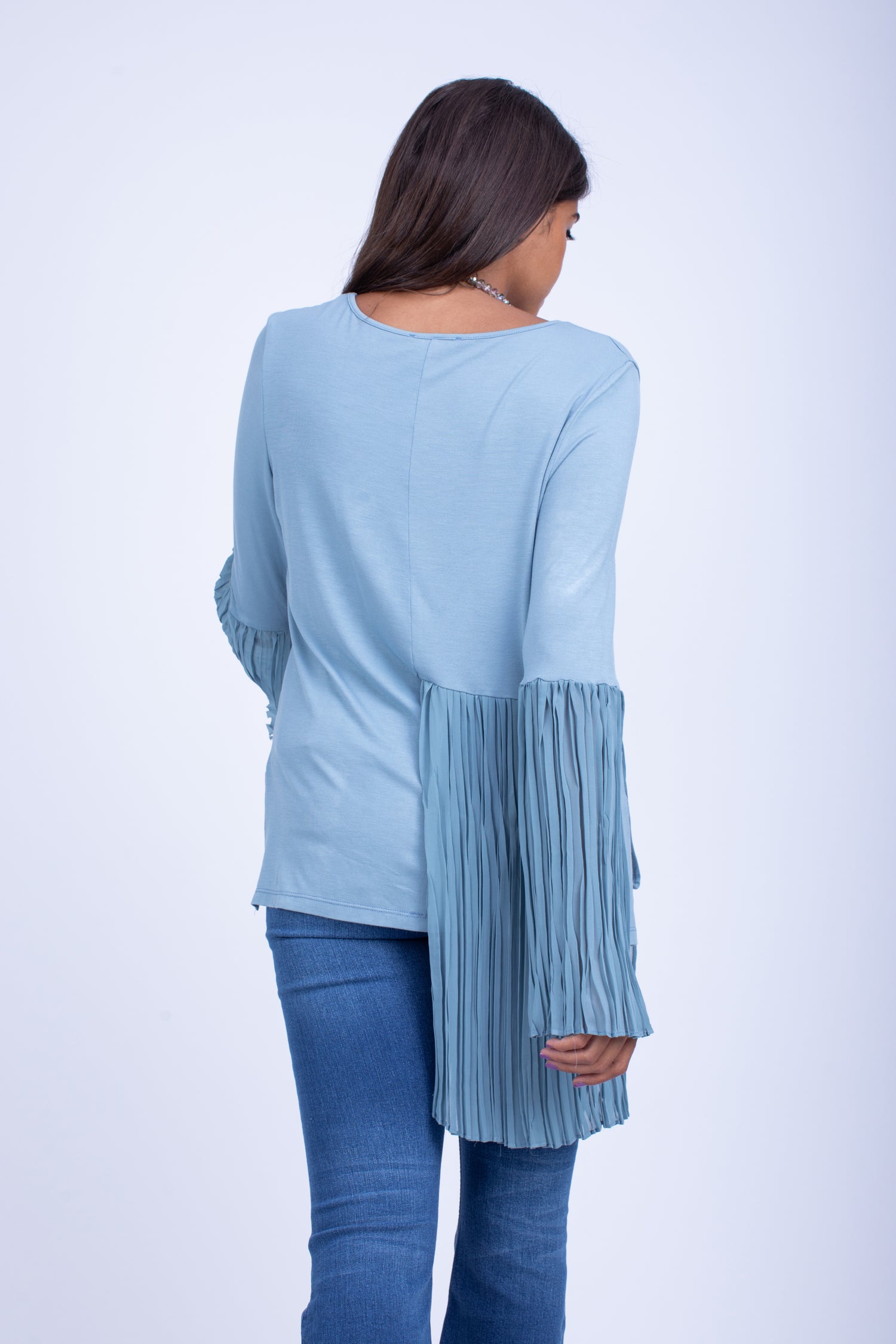 Viscose Lycra Pleated Top - W203