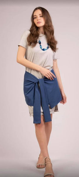 Short T-shirt Dress with Slits - S2115