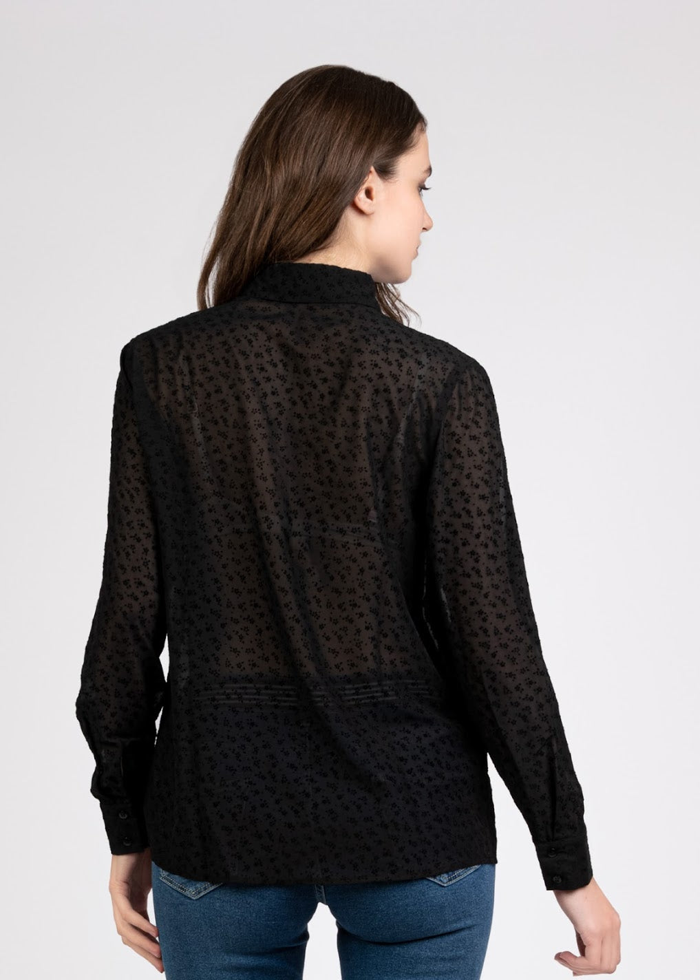 Chiffon Puffy Velvet with Bow Tie- 110069