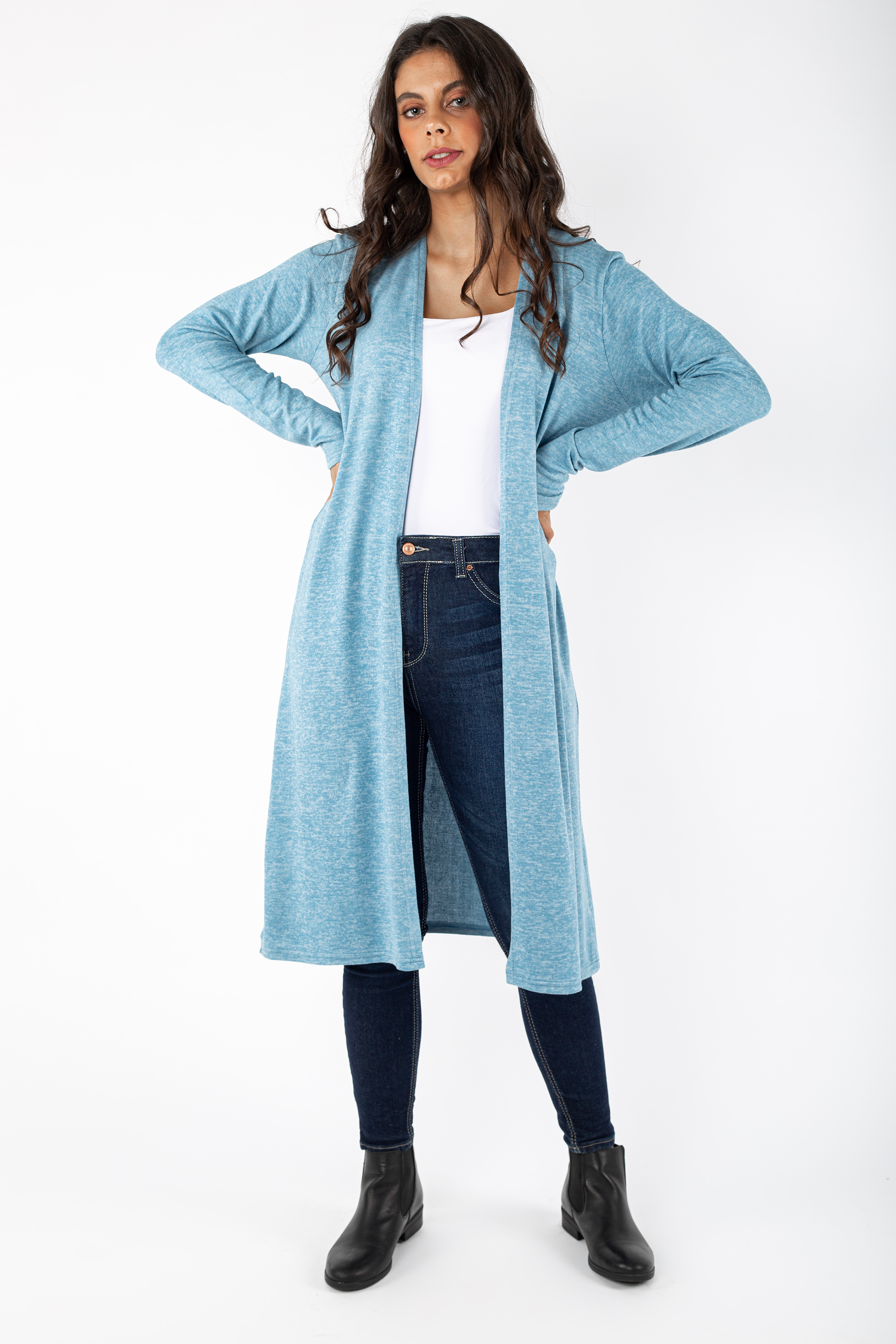 Basic Long Knitted Jacket - 140009