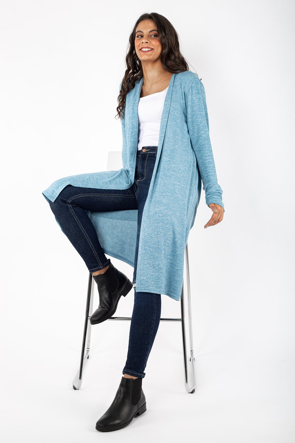 Basic Long Knitted Jacket - 140009