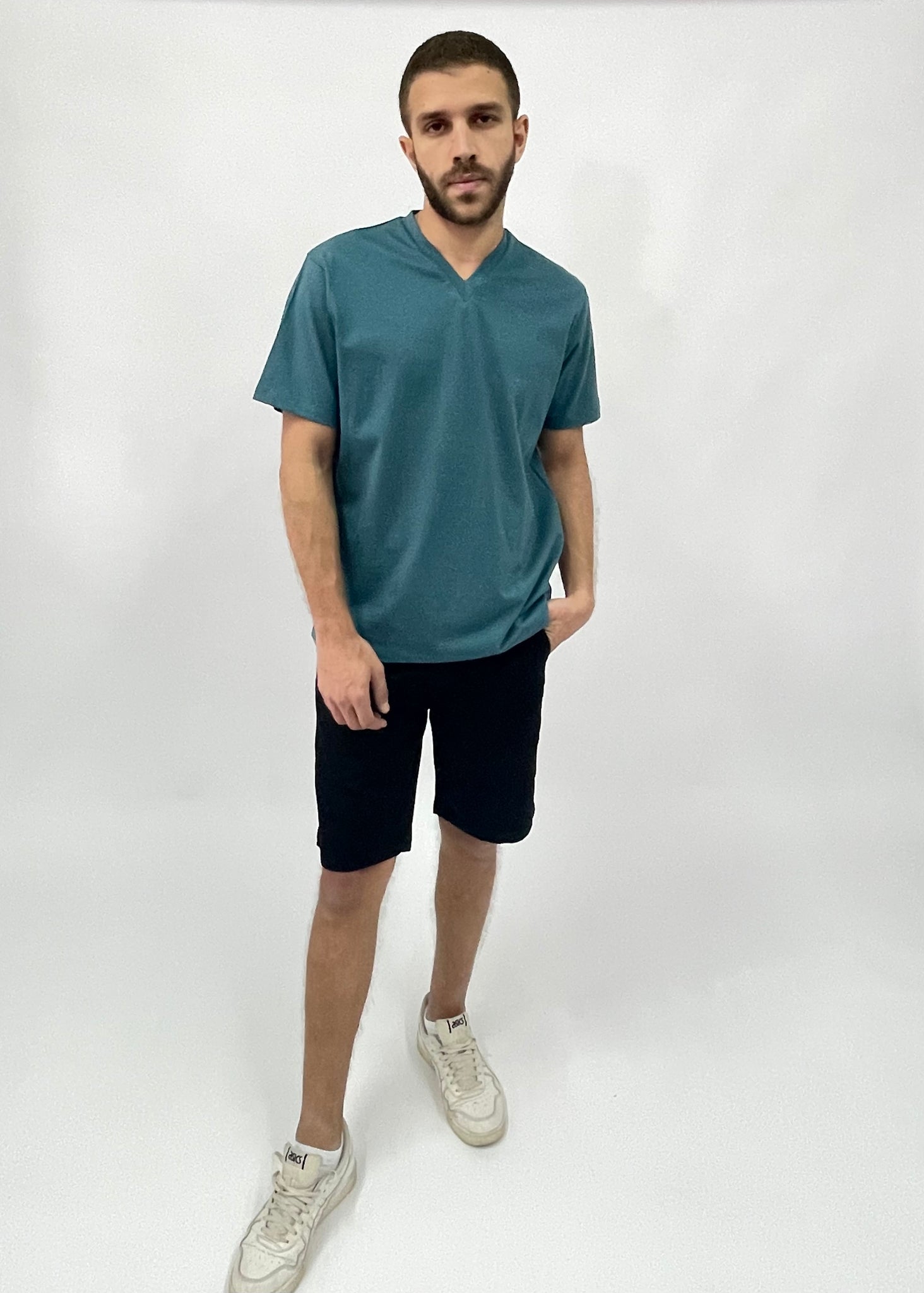 Plain V Neck T-shirts -112002