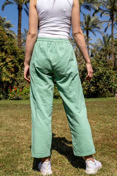 Relaxed Sweatpants with diagonal stitching - 252005