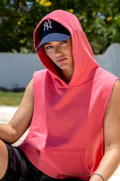 Sleeveless Hooded Sweatshirt - 253001