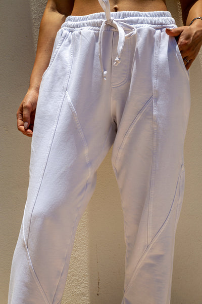 Relaxed Sweatpants with diagonal stitching - 252005