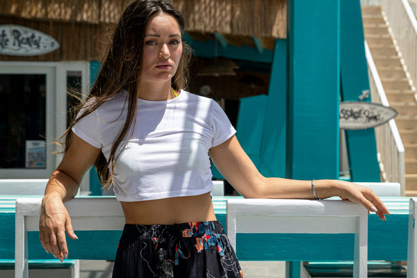 Ruched Cropped Tee - 251004