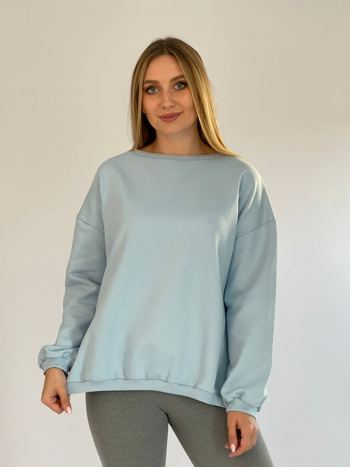 Baby blue Long oversized sweatshirt - 22SS2