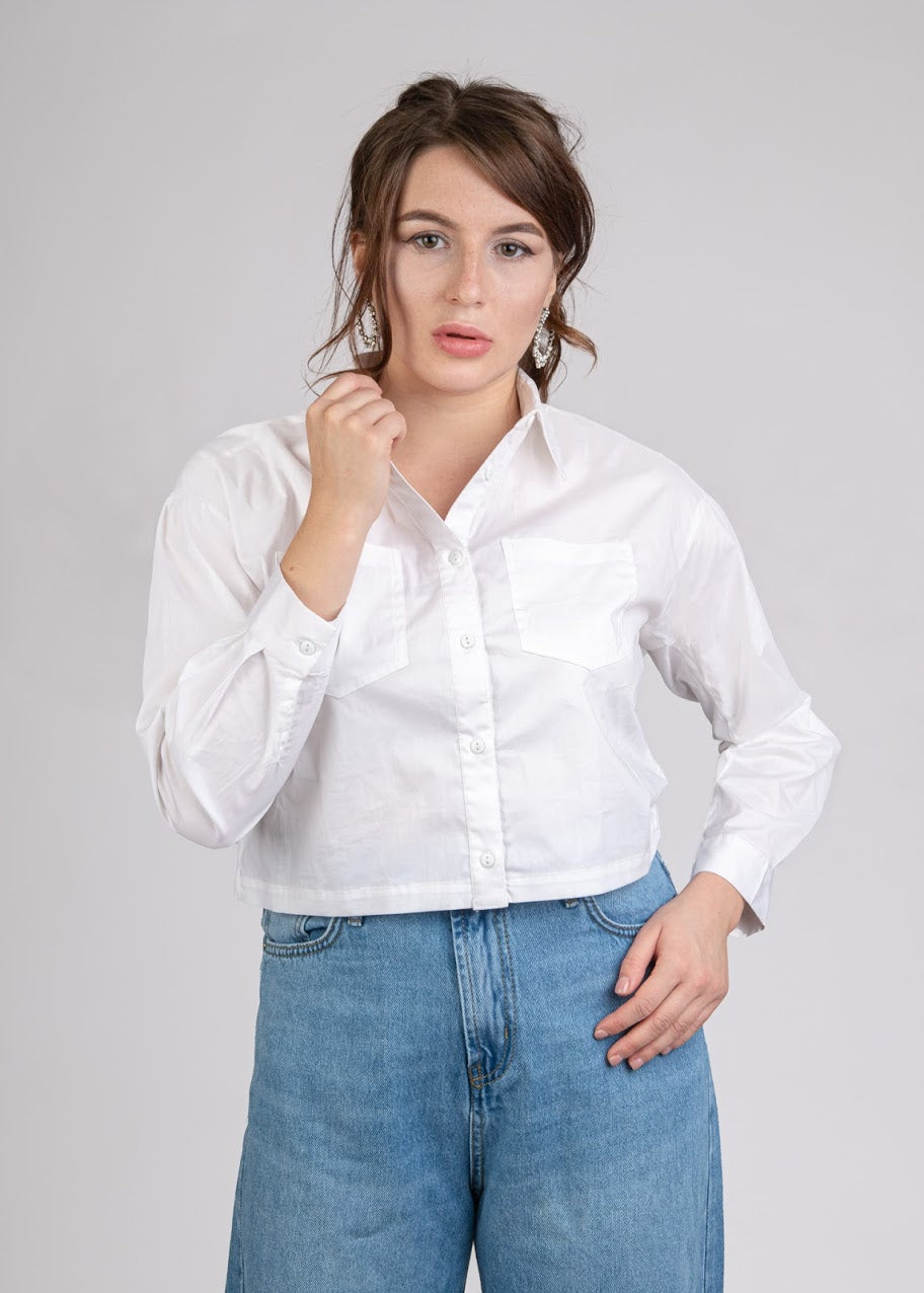 Cotton Lycra Short Two Pocket Shirt - 110086