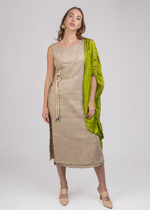 Long Linen Dress with Eyelits- SL2133