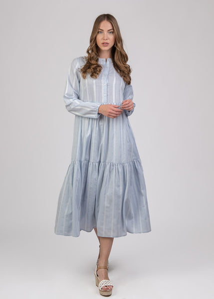 Cotton Striped Dress - 160006