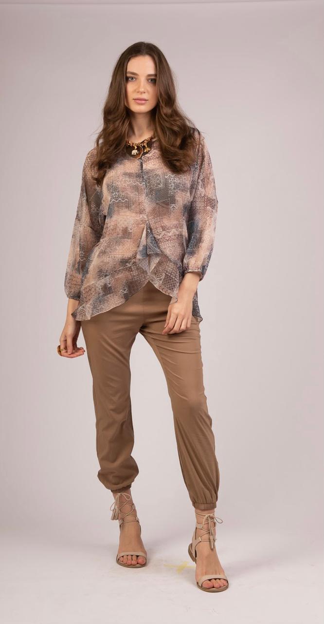 3/4 Sleeves Chiffon Blouse - S212