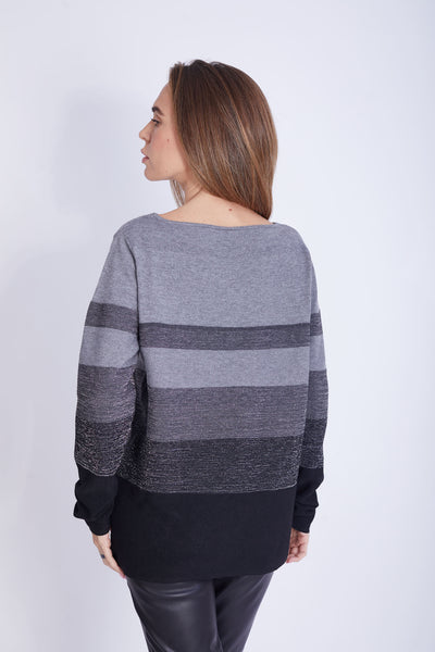 Lurex Striped Pullover -  130013