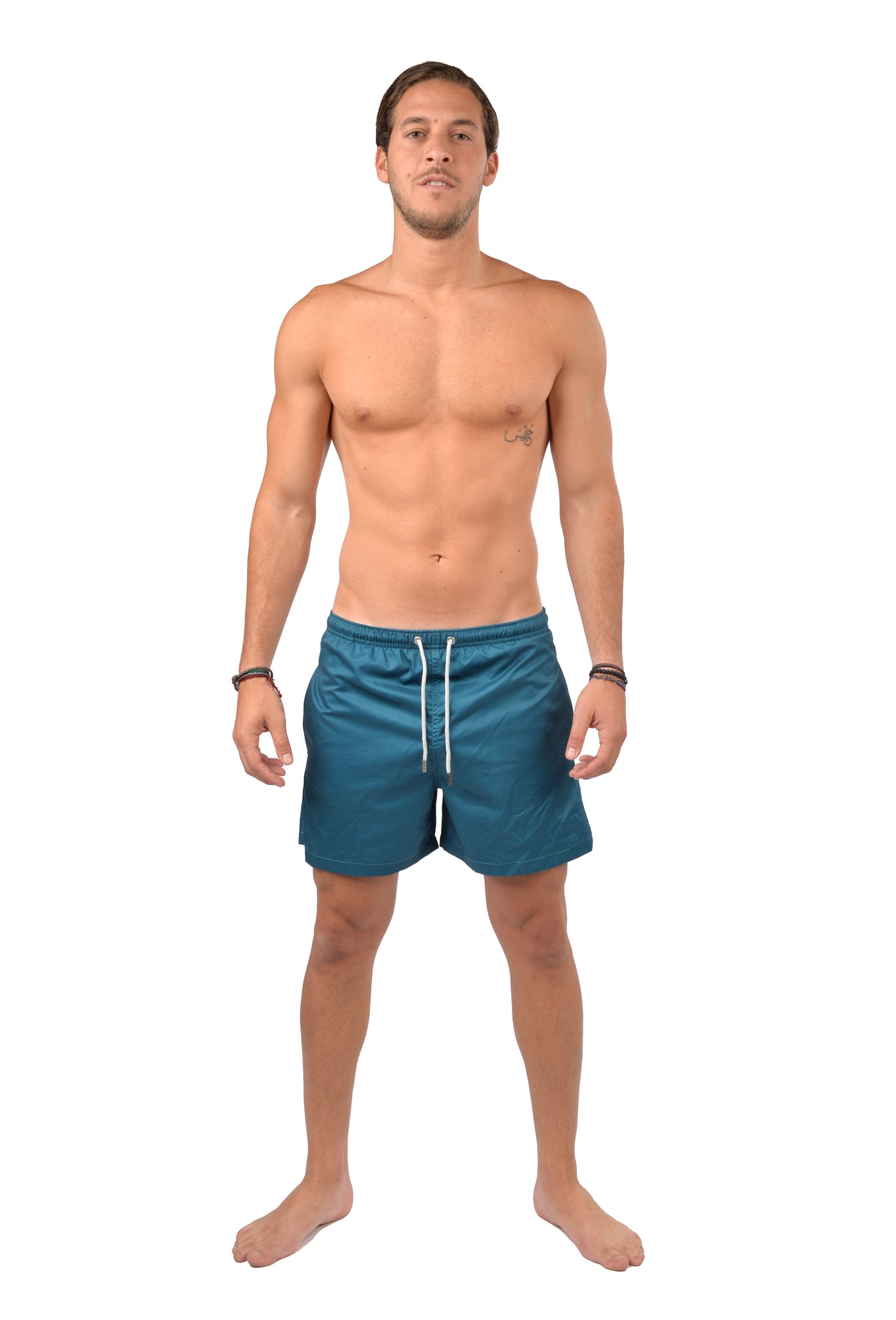 Men Swimwear Solid Blue -2722032
