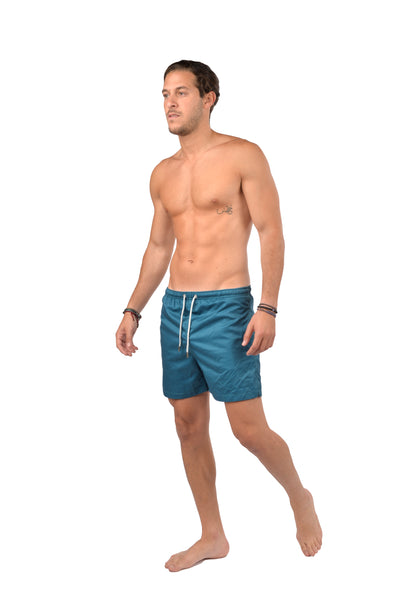 Men Swimwear Solid Blue -2722032