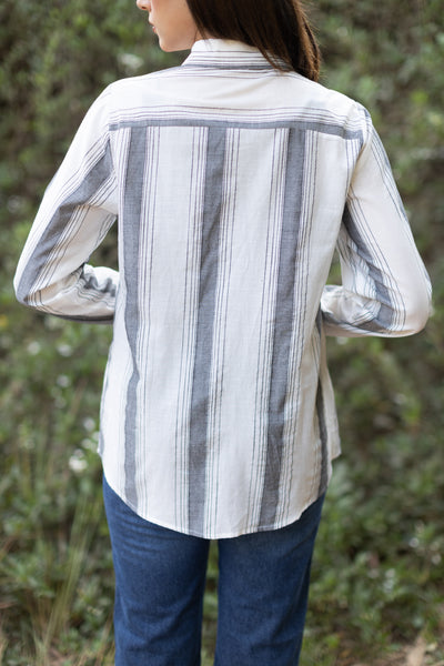 Contrast Stripe Shirt - 110099