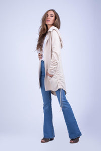 Knitted Jacket with Hood -140028