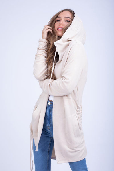 Knitted Jacket with Hood -140028