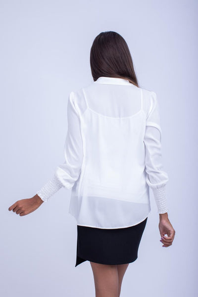 Elastic Cuffs Blouse -110057