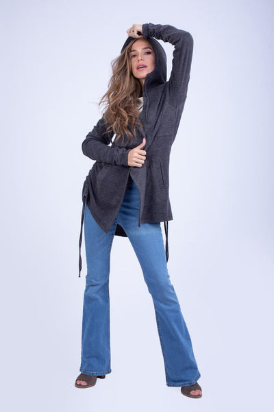 Knitted Jacket with Hood -140028