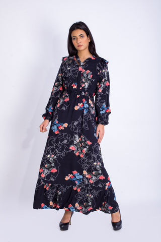 Long Dress with Elastic Waist - 160004